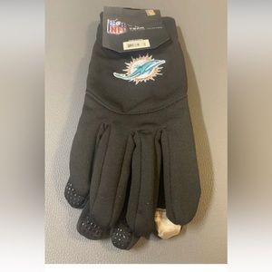 Miami Dolphins NFL Technology FOCO Texting Gloves NEW One Size Fits Most